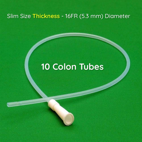 HealthAndYoga™ Long PVC Colon Tips Saver Pack (Set of 10) - Enema Replacement Supplies – Works with Most Enema Kits - Home Use Anal Douche Tubes, ...