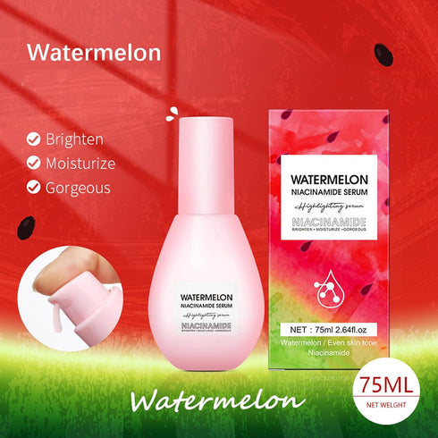 2 PCS Watermelon Facial Serum,Watermelon Moisturizer Serum For Face Skin Care, Lightweight Facial Serum & Priming cream(75ML*2)...