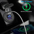 USB C Car Charger Socket, Qidoe 12V/24V Dual USB Outlet PD3.0 & QC3.0 Car USB Port with LED Voltmeter and ON/Off Switch DIY Car Socket for Car Boa...