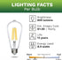 Bioluz LED 92 CRI Dimmable Edison Light Bulbs 800 Lumen Warm White 2700K 60W Replacement ST64 / ST19 / ST58 8.5W E26 Standard Base Title 20 High E...