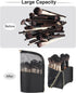 MONSTINA Makeup Brush Organzier Bag,High Capacity Portable Stand-Up Makeup Brush Holder,Professional Artist Makeup Brush Sets Case Waterproof Dust...