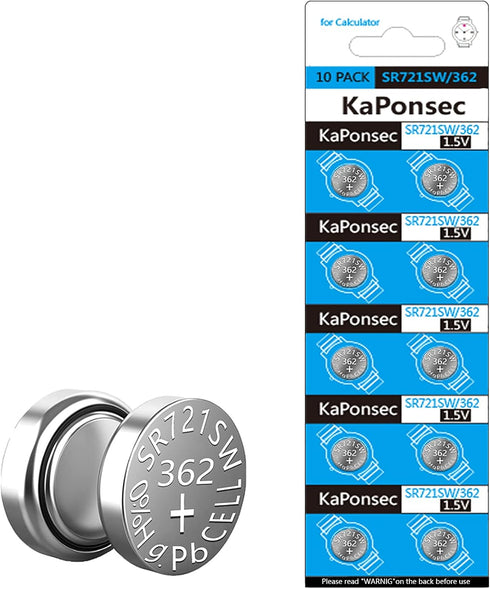 SR721SW 362 361 1.55v Watch Battery 10 Count (Pack of 1)...