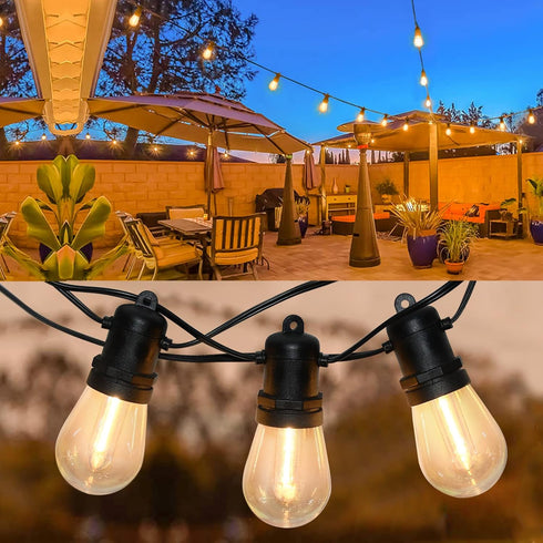 New S14 LED String Light Replacement Bulb, 12PK LED Bulb, 0.6 Watts 120 Volts, E12 Screw Base, Warm White...