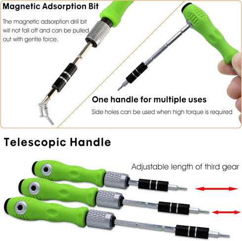 32 in 1 Small Magnetic Screwdriver Set for DJI Mini 4 Pro/Mini 3 Pro Mavic 3/Air 3 Avata Drone Tiny Screwdriver Kit for Eyeglass Watch Phone Lapto...