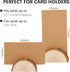 Semi-Circular Wood Wedding Place Card Holders with 40 Pcs Kraft Name Cards for Table Setting, Table Number Holders Sign Stand, Name Card Picture P...