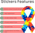 250 Autism Ribbon Shaped Stickers for Autism/Asperger's Awareness - Perfect for Events, Support Groups, Fundraisers and More!...