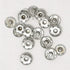 50 Sets 2 Parts Sew On Snaps Buttons Metal Press Fasteners 21mm Silver...