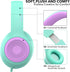 A8 Kids Headphones with Microphone, Lightweight Folding Stereo Bass Headphones with 1.5M No-Tangle Cord, Portable Wired Headphones for Smartphone ...