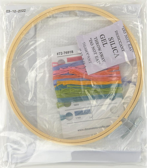 Dimensions 72-76918 Be You Counted Cross Stitch Kit for Beginners, 6" D, 14 Cnt. White Aida, 5pcs...