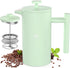 French Press Coffee Maker?12OZ Double Wall Vacuum Insulated 304 Stainless Steel for Home, Camping and Office...
