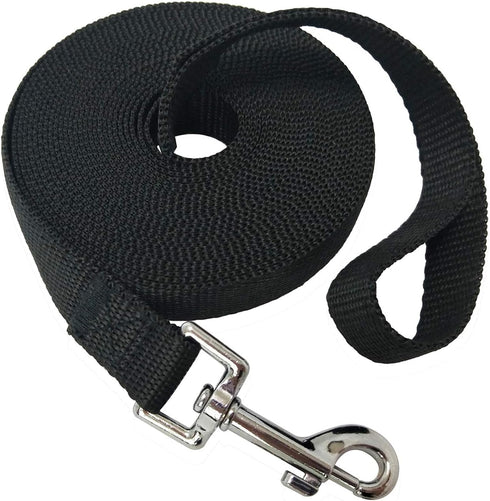 Nylon Training Dog Leash for Small Medium Large Dogs, 15ft 20ft 30ft 50ft Long Leash Dog/Puppy Lead for Obedience Recall Training, Camping (1" x 2...
