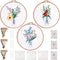 Boutigem 3 Pack Embroidery Kit for Beginners Flower Vase Pattern Fabric Cross Stitch Set with Embroidery Cloth Threads Needle Wire for DIY Sewing ...