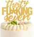 Thirty Seven Gold Glitter Cake Toppers 37 Years Old 37th Birthday Anniversary Party Decorations Supplies...
