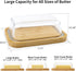 Glass Large Butter Dish with Lid and Knife for Countertop and Refrigerator, Butter Keeper Container Storage with Handle for Fridge, Butter Holder ...