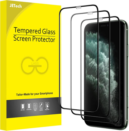 JETech Full Coverage Screen Protector for iPhone 11 Pro/iPhone X/iPhone XS 5.8-Inch, Black Edge, 9H Tempered Glass Film Case-Friendly, HD Clear, 3...