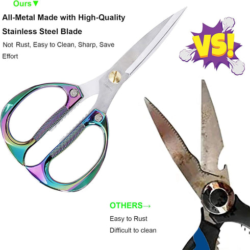 Kitchen Scissors All Purpose Heavy Duty Kitchen Shears for Food, Meat, Poultry, vegetable, Herbs| 7.5inches Utility Scissors for Cooking, Office, ...
