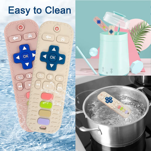 Baby Teething Toys, 2Pack Baby Toys 6 to 12 Months, Teething Toys for Babies 0-6 Months, Remote Control Teething Toys, Infant Toys, Baby Teether f...