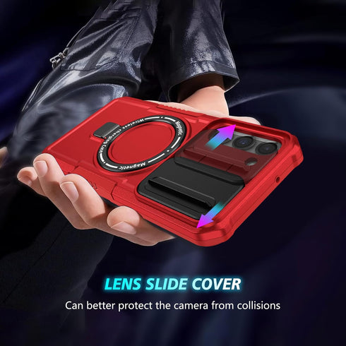 Asuwish Phone Case for Samsung Galaxy S23 5G with Screen Protector and Camera Cover Slim Magnetic Rugged Stand Heavy Duty Hybrid Cell S 23 23S GS2...