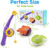 Bath Toys for Toddlers 1-3, Magnet Fishing Game Bath Baby Toy for 2-5 Year Old Boys Girls Bathtub Toy Gifts for Kid, 2 Wind Up Fish Water Toys&1 F...