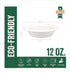 Nicole Home Collection Compostable Heavy Duty 12 oz Disposable Paper Bowls 100% Bagasse Biodegradable Eco-Friendly Natural Sugarcane 100 Count...