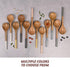 Folkulture Salad Servers or Salad Tongs, Wooden Utensils for Serving Salad, 12-inch Spoon and Fork Set, Mango Wood, White...