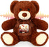 14 Inch Remembrance Bear Plush Stuffed Animal with Recorder Soft Doll Fabric Animal Toy with a Picture Frame for Baby Shower Wedding Birthday Gift...