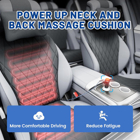 Anina 12V Car Charger Adapter for All Snailax Back Massage Seat Cushion Replacement Power Cord Cable Cigarette Lighter for Snailax Zyllion Fives G...