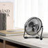 mollie 4-Inch Small USB Desk Fan for Home Office Bedroom Mini Personal Desktop Air Circulator Ultra Quiet Cooling Table Fan Adjustable Tilt Black...