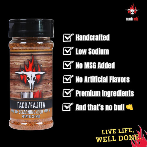Gourmet Taco Seasoning Mix | Fajita Seasoning | Low Sodium | Mexican Seasoning Blend for Tacos, Fajitas, Carne Asada, Nachos, Chili, Enchiladas, a...
