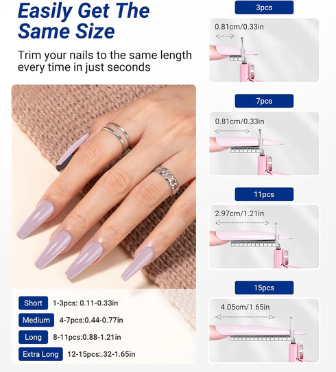 AIRSEE Professional Acrylic Nail Clipper Fake False Nails Tip Cutter Nail Trimmer for Artificial Nail Manicure Pedicure Sharp Rustproof Nail Art T...