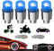4 Pack LED Valve Stem Caps Lights for Car Tires Wheel Assemblies Light up Air Neon Bicycle Motorcycle Tyre Valve Lights Bike Truck Golf Cart for K...