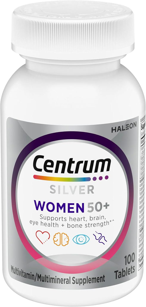 Centrum Silver Women's Multivitamin for Women 50 Plus, Multivitamin/Multimineral Supplement with Vitamin D3, B Vitamins, Non-GMO Ingredients, Supp...