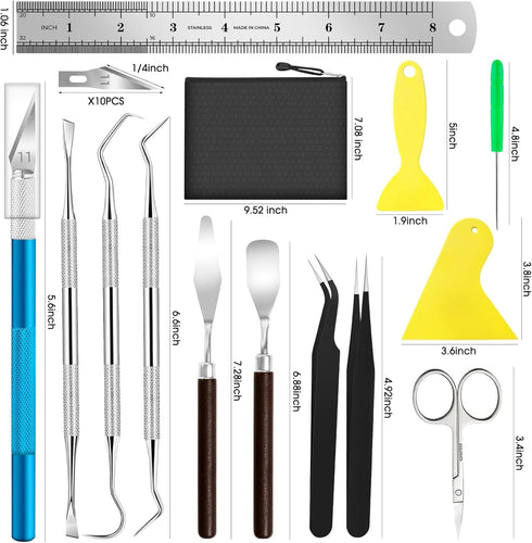 JTIEO Weeding Tools for Vinyl 26Pcs Craft Weeding Tools Kits Cricut Weeding Tool Set Scrapbooking Tools DIY Art Tools Precise Vinyl Weeding Tool K...