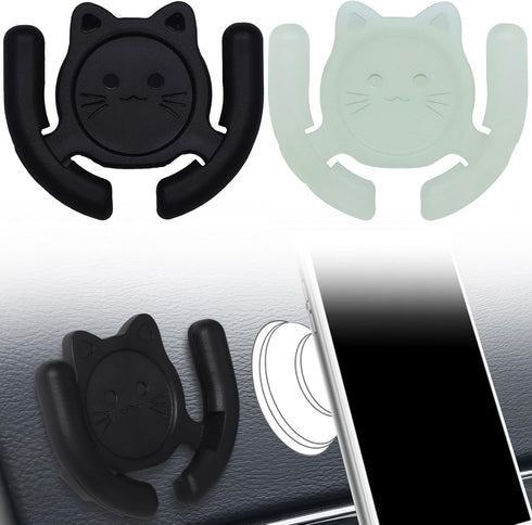 Multi-Surface Holder Car Mount 2 Pack Compatible for Popsocket Grip Holder for Pop Mount Device Support Accessory Desk Wall Mount Cute Cat Strong ...