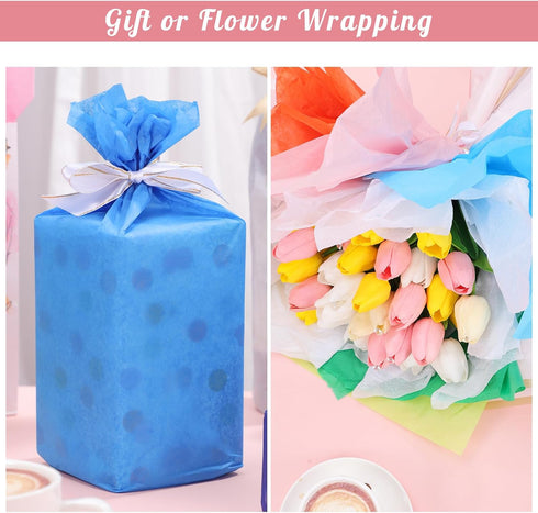 160 Sheets Colored Tissue Paper, Tissue Paper Bulk 14 X 20 Inches Tissue Paper for Gift Bags Wrapping DIY Crafts Wedding Birthday...
