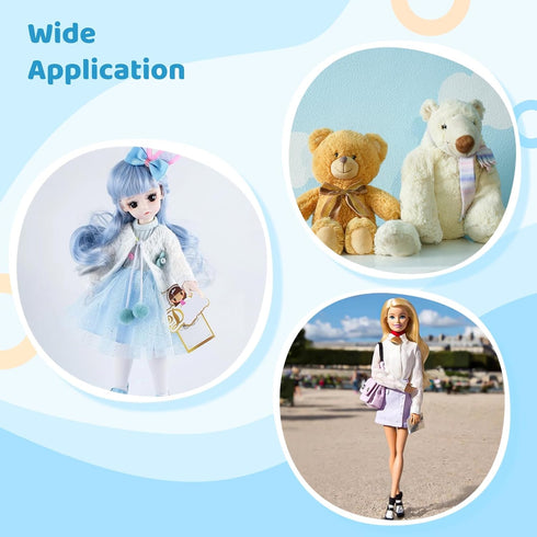 4 Pcs Doll Stands, Adjustable Display Stands for 13-18in American Dolls, Action Figure Support Brackets, White Doll Organizing Holders, PVC Displa...