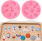 Astronaut Fondant Molds, Robot Rocket Planet Polymer Clay Molds for Jewelry Making, Moon Spaceship Clay Earring Molds Set of 2, Pink...