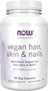 NOW Solutions, Vegan Hair, Skin & Nails, Nutritional Support with 5,000 mcg Biotin, 90 Veg Capsules...