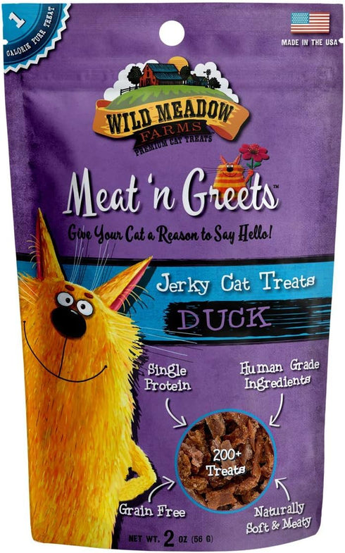 Wild Meadow Farms - Cat Treats - Meat 'N Greets - Soft Jerky Treats with Real Meat, High Protein, Grain-Free, Perfect for Training & Rewarding, Al...