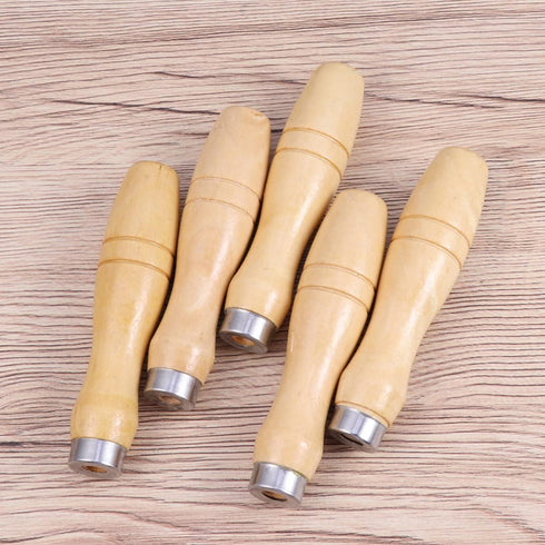 DOITOOL 10PCS Wooden File Handle with Metal Collars for Garage Woodworking Carpenter Tool Maintenance or File Cutting Tool Craft (4.1 Inch Length)...