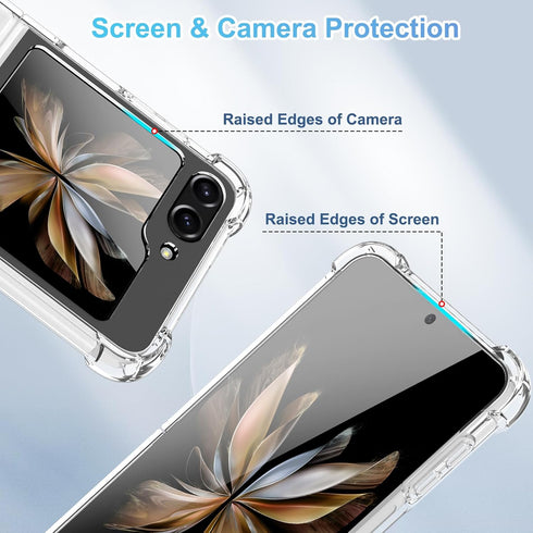 OOK Phone Case for Samsung Galaxy Z Flip 6 2024 (Wireless Charging Compatible) Soft TPU + Hard PC Anti-Scratch Reinforced Corners Shockproof Prote...