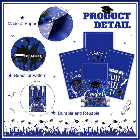 36 Pcs Graduation Paper Silverware Bags Graduation Kraft Paper Utensil Cutlery Holders Class of 2024 Pocket Sleeves for College Senior High School...