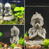 Aquarium Statue Monkey King Aquarium Decorations Asian Buddha Fish Decorations for Tank Collectible Figurines Sun Wukong Statue Solid Aquarium Dec...