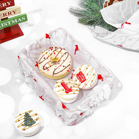 Whaline 100 Sheet Christmas Tissue Paper Set Cardinal Print Gift Wrapping Paper DIY Art Craft Tissue for Xmas Packaging Wedding Birthday Bouquet, ...