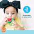 RaZbaby RaZberry Silicone Teether Pacifier – Teething Relief for Infants, Food-Grade, BPA-Free, Hands-Free Design, Natural Berrybumps Fruit Textur...