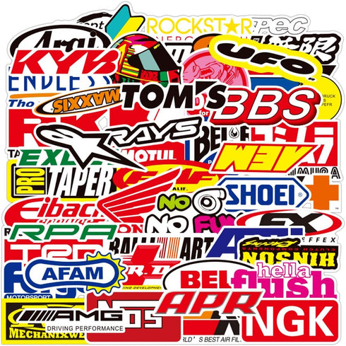 100 pcs/Pack Fashion Motocross Motorcycles Dirt Bike Supercross Stickers No Repetition Sticker Vinyl Cool Skateboard Guitar Travel Case Sticker Wa...