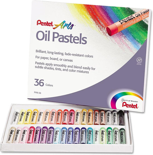 PENPHN36 - Oil Pastel Set with Carrying Case...