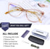 Cateye Blue Light Blocking Reading Glasses, Fashion Oversized Computer Readers Anti UV Ray/Eye Strain/Glare Eyeglasses Women, Champagne 1.75...