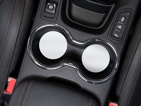 WIRESTER White Absorbent ROUND Fabric Felt Neoprene Sublimation Blank Car Coasters for Drinks (2.87 inches), 10 pcs Set...