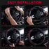 eing Steering Wheel Cover for Car,Truck, SUV and More, Universal 15 inch, Anti-Slip,Sporty and Soft - Black&Red Wine...